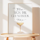 Gastenboek Sign Parels en Prosecco Pedestal Sign Reclamebord Met Voetstuk
