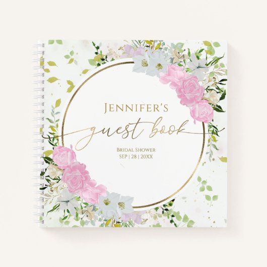 Gastenboek Spring Vrijgezellenfeest Gilded Wildflo Notitieboek (Voorkant)