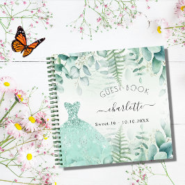 Gastenboek Sweet 16 eucalyptus groen bosgebied Notitieboek