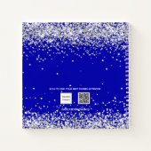 Gastenboek Sweet 16 koningsblauwe jurk glitter Notitieboek (Achterkant)