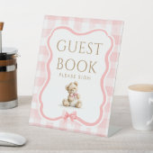 Gastenboek Teddybeer Baby Shower Tafelbord Reclamebord Met Voetstuk (Insitu)