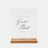 Gastenboek teken Acryl Bruiloft Tafel Decor (Voorkant)