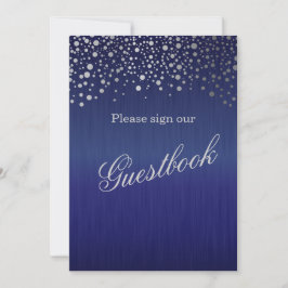 Gastenboek Trouw Teken - Donkerblauw