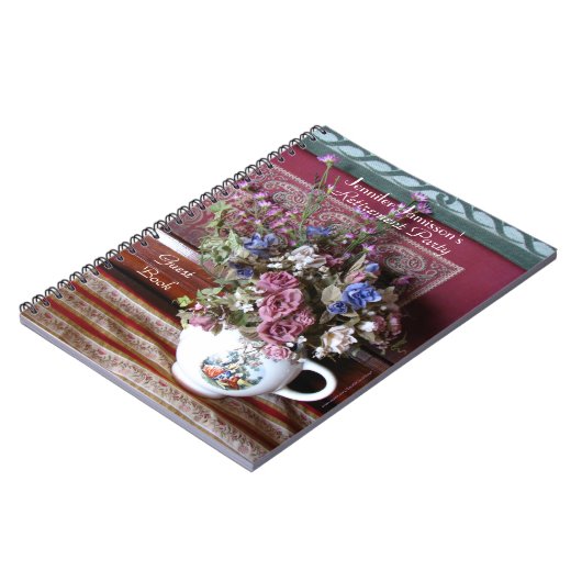 Gastenboek van de Pensioenpartij,  theebloem Notitieboek (Linkerzijde)