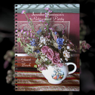Gastenboek van de Pensioenpartij,  theebloem Notitieboek