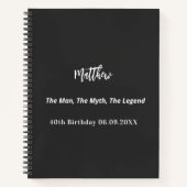 Gastenboek verjaardag zwart man myth legend notitieboek (Voorkant)