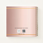 Gastenboek verjaardagsgoud roos elegant notitieboek (Achterkant)