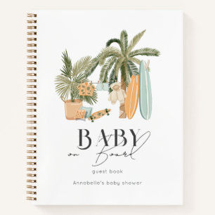 Gastenboek voor babyborrel met palmboom en 'Baby o Notitieboek
