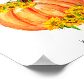 Gastenboek voor babyborrel met pompoen poster (Hoek)