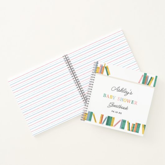 Gastenboek voor babyfeestje met boekenthema sprook notitieboek (Binnen)