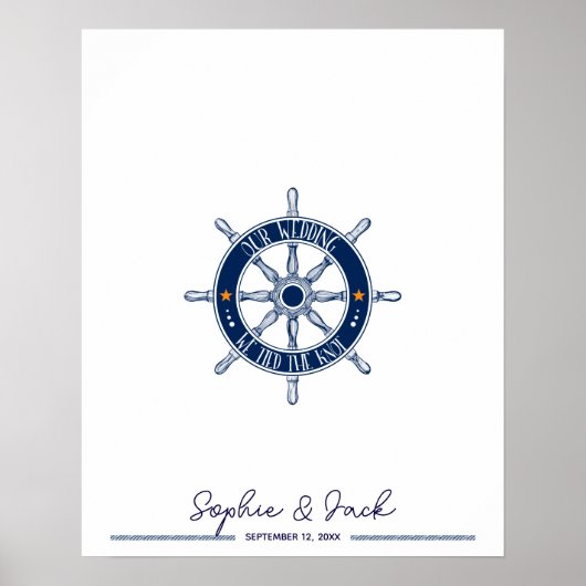 gastenboek voor de ondertekening van een marinehan poster (Voorkant)