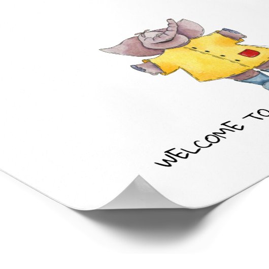 Gastenboek voor Olifantje Poster (Hoek)