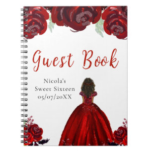 Gastenboek voor prinses met donkere huidskleur Rod Notitieboek