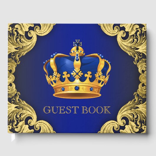 Gastenboek voor prinsje baby shower (Voorkant)