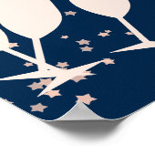 Gastenboek voor Roses 50e verjaardag - Proost op 5 Poster (Hoek)