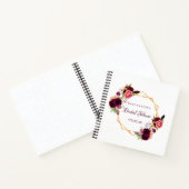 Gastenboek vrijgezellenfeest florals bordeaux wit notitieboek (Binnen)