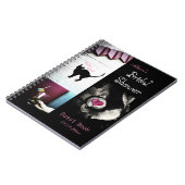 Gastenboek vrijgezellenfeest, planer met kat & har notitieboek (Linkerzijde)