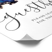 Gastenboek waterverf Aangepast huwelijk Poster (Hoek)