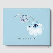 Gastenboek | Waterverf Bleke Blue Anemone Garden (Achterkant)