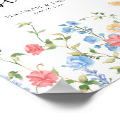Gastenboek Wilde Bloem Bruiloftsbord Poster (Hoek)