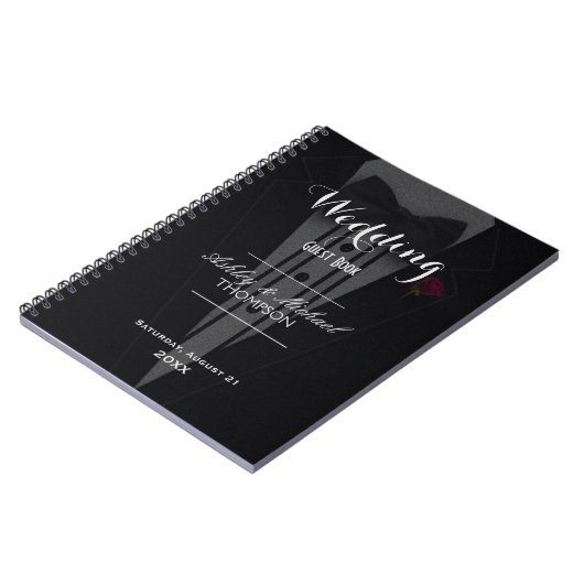 Gastenboek | Zwarte Tuxedo Notitieboek (Linkerzijde)