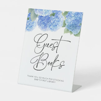 Gastenboeken Hydrangea Het is een Boy Baby shower Reclamebord Met Voetstuk