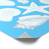 Gastenboekposter met schelpen - 50 plaatsen poster (Hoek)