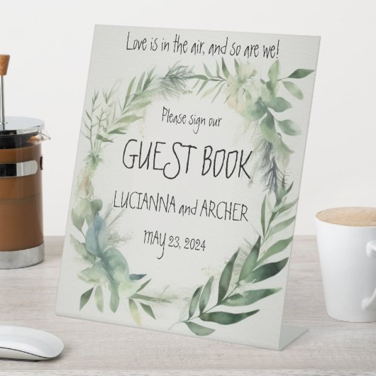 Gastenboekteken Reclamebord Met Voetstuk (Insitu)