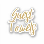 Gastenhanddoeken Opslag Sticker (Voorkant)