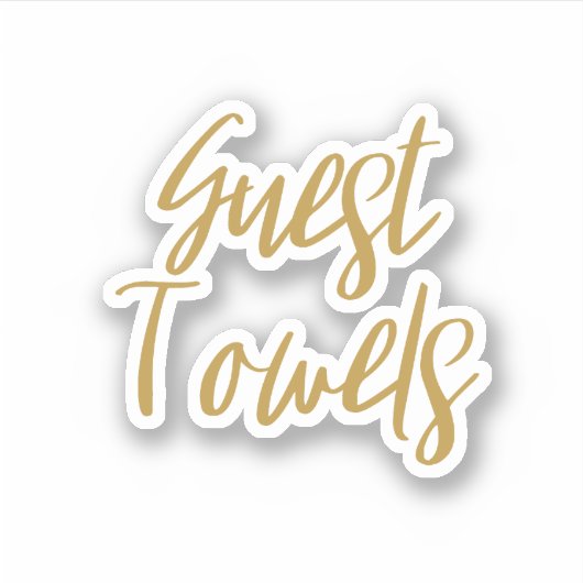 Gastenhanddoeken Opslag Sticker (Voorkant)