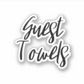 Gastenhanddoeken Opslag Sticker (Voorkant)
