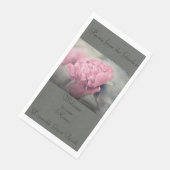 Gastenhanddoeken Qty 50 pioen uit de tuin Servet (Hoek)