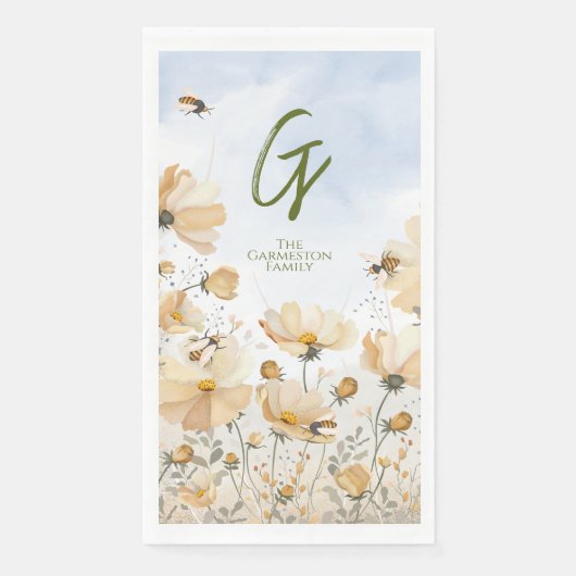 Gastenhanddoeken van Bee's Meadow Servet (Voorkant)