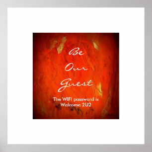 Gastenkamer WIFI Wachtwoord Poster