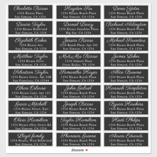 Gastennamen Adres 27 Gepersonaliseerd Verzendlabel Sticker (Vel)
