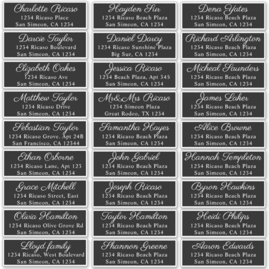 Gastennamen Adres 27 Gepersonaliseerd Verzendlabel Sticker (Voorkant)