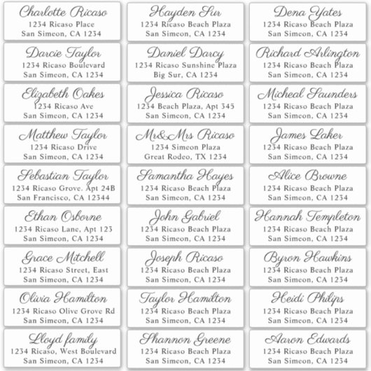 Gastennamen Adres 27 Gepersonaliseerd Verzendlabel Sticker (Voorkant)