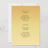 Gastennamen, Gouden Gele Bloemen Trouwsuite Kaart (Achterkant)