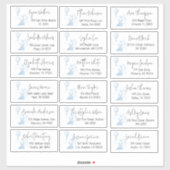 Gastenretour Adres Toile de Jouy Blue Romantic Sticker (Vel)