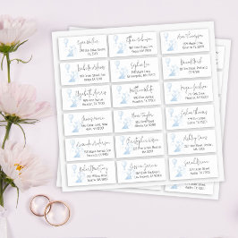 Gastenretour Adres Toile de Jouy Blue Romantic Sticker