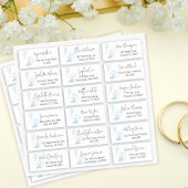 Gastenretour Adres Toile de Jouy Blue Romantic Sticker