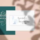 Gastenretour Adres Toile de Jouy Blue Romantic Sticker