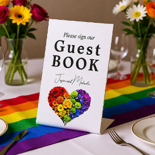 🌈 Gastensboek ondertekenen Bloei Samen Reclamebord Met Voetstuk