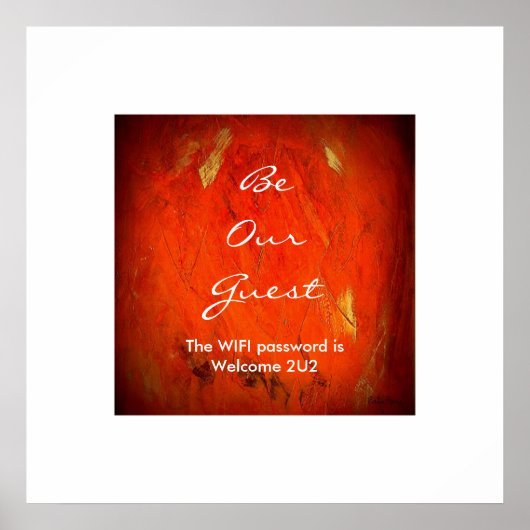 Gastenverblijf WIFI Wachtwoord Poster (Voorkant)