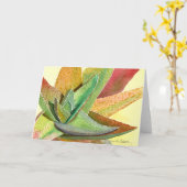 Gasteria-wenskaart door Debra Lee Baldwin Kaart (Gele Bloem)