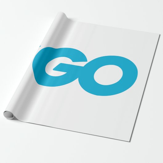 GasterLogo (Go Programming Language) Cadeaupapier (Uitgerold)