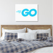 GasterLogo (Go Programming Language) Canvas Afdruk (Insitu (Slaapkamer))