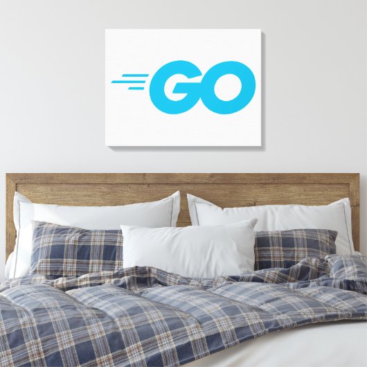 GasterLogo (Go Programming Language) Canvas Afdruk (Insitu (Slaapkamer))