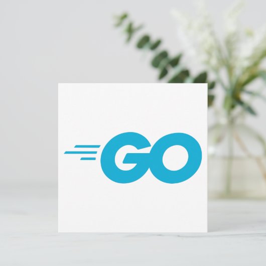 GasterLogo (Go Programming Language) Kaart (Staand voorkant)
