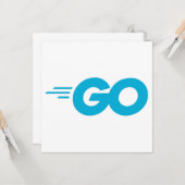 GasterLogo (Go Programming Language) Kaart (Voorkant / Achterkant in situ)